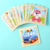 Random Mini Wooden 9pcs Jigsaw Puzzle
