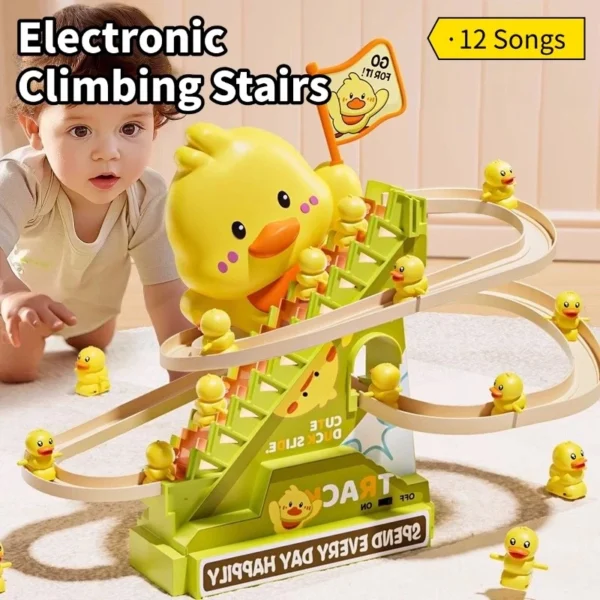 Electric Duck Climbing Stairs Slide