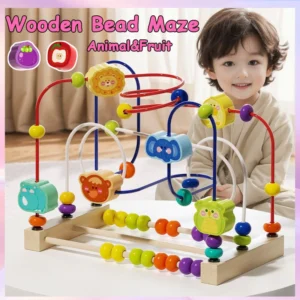 Wooden Animal Fruit Bead Maze