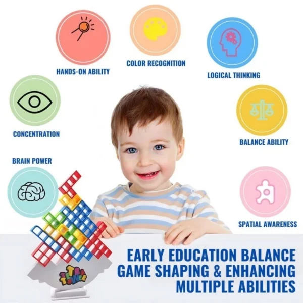 Tetra Tower Balance Stacking Game